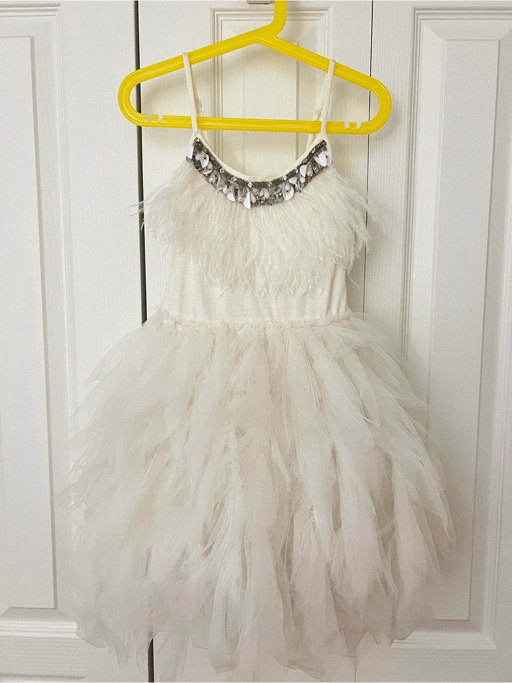 Tutu du monde Ivory Feather Tulle Dress – Size 6-7